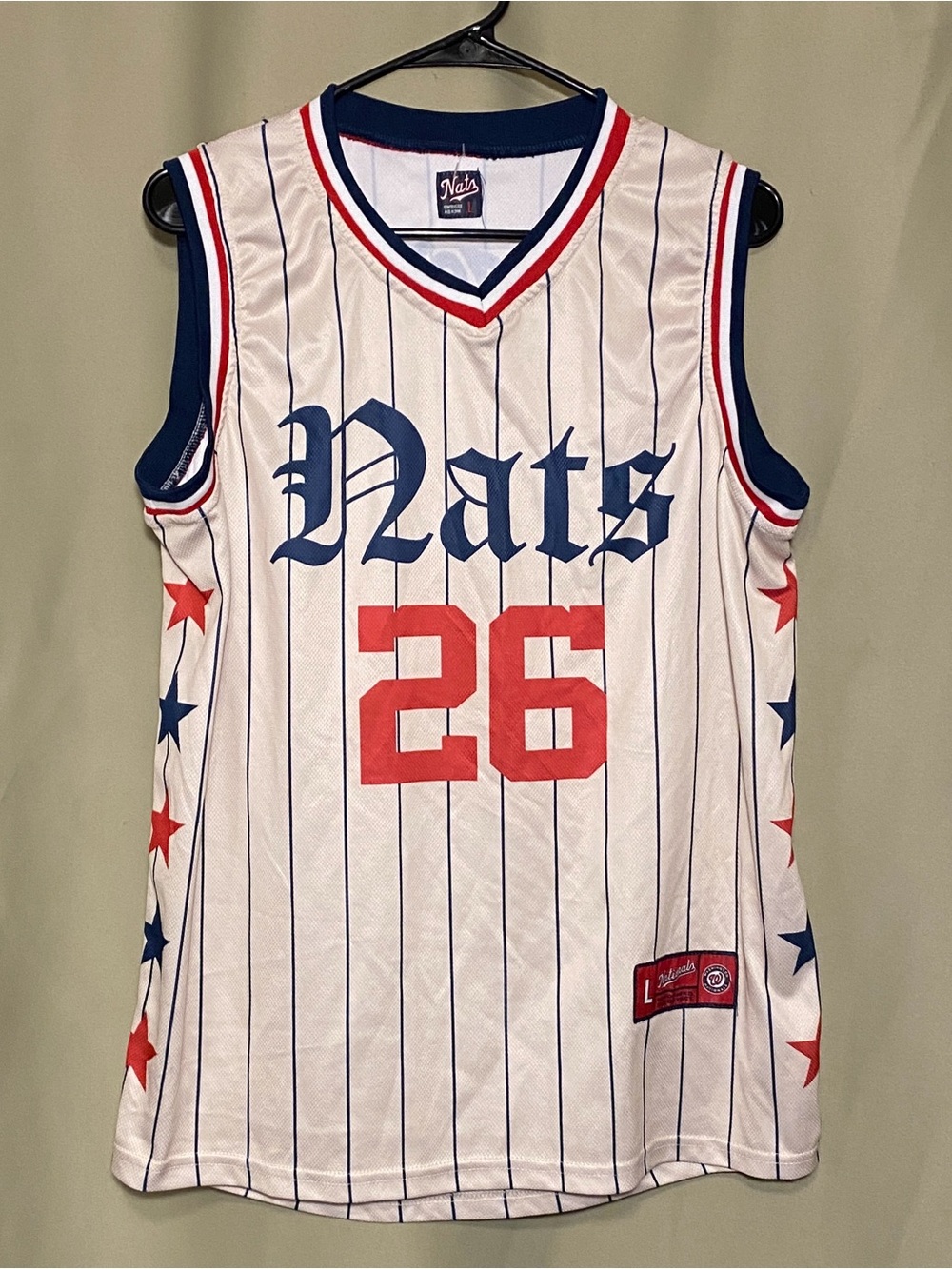 Washington Nationals  2026 SGA Promo Basketball Jersey 6-/23/26 size L